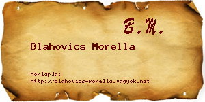 Blahovics Morella névjegykártya
